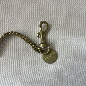 Clare V Gold Crossbody Bag with Chain Detail